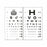 Accutome HOTV Letters / Allen Figures Eye Charts - HOTV Letters / Allen Figures Eye Charts, 10 ft. - AX13237