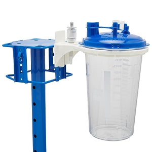 Medline Rigid Canister Holders - Plastic Rigid Canister Holder with Metal DISS Adapter, Holds 2000cc/3000cc Rigid Canister - OR32D