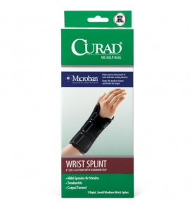 Medline CURAD Foam Wrist Splints with Aluminum Stay and Microban - DBD-SPLINT, WRIST, 8IN, RT, SM / MD, MICROB, 1EA - ORM19400RSD