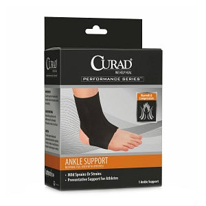 Medline CURAD Performance Series Neoprene Open Heel Ankle Supports - CURAD Neoprene Open Heel Ankle Support, Size S - ORT26200SD