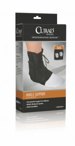 Medline CURAD Performance Series Vinyl Lace-Up Ankle Splints - SPLINT, ANKLE, LACE-UP, FIG 8, RTL, LG (C - ORT27600LD