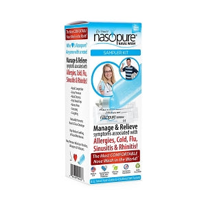 Bewell Health, LLC Nasopure Nasal Wash Bottles and Wash Mix for Nasal Irrigation - Nasopure Nasal Wash Sampler Kit (8 oz. Nasopure Bottle and 4 Nasopure Buffered Salt Packets) - 8-90668-00003-6