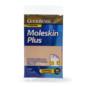 Geiss, Destin & Dunn Moleskin - Moleskin Plus Sheet, 4-1/8" x 3-3/8", 4/Pack - 180410000064