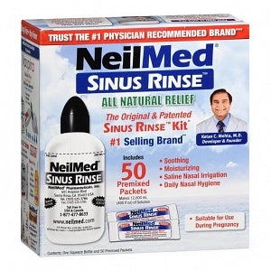 Neilmed Pharmaceuticals Inc Sinus Rinse Kit - Sinus Rinse Kit with 50 Solution Packets - 7-05928-00100-8