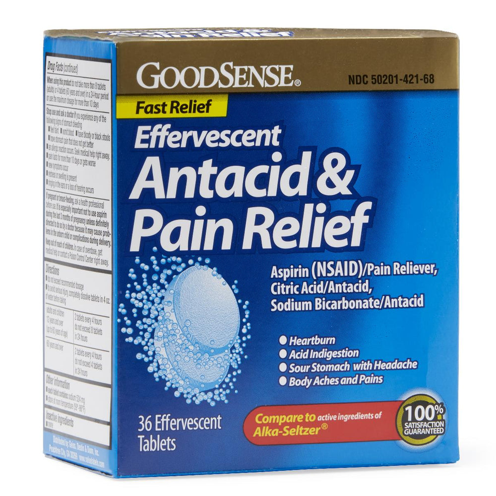 Effervescent Antacid and Pain Relief Tablets