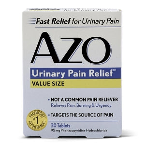 I-Health Inc AZO Urinary Pain Relief Tablets - Pain Relief Tablets, AZO Urinary, 30/Box - 00998-0015-30