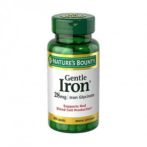 Nature's Bounty Iron Mineral Supplement - Iron Oral Capsule, 28 mg, 90/Bottle - 74312-0016-03