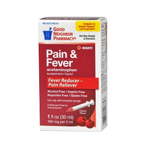 Geiss, Destin & Dunn Infant's Pain and Fever Oral Suspension - Infant Acetaminophen, 160 mg/5 mL Oral Suspension, 30 mL - 46122-0056-03