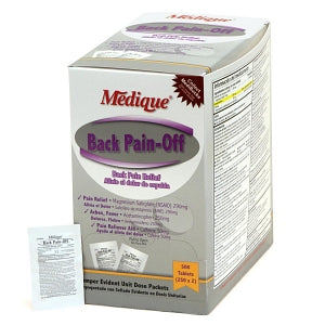 Medique Products Back Pain-Off Back Pain Relief Tablets - Back Pain-Off Back Pain Relief Tablets in 2-Tablet Unit-Dose Packet, 250 Doses / Box - 07313