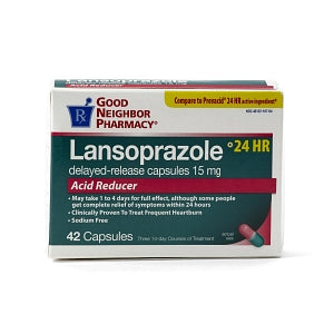 AmerisourceBergen Lansoprazole Delayed-Release Capsules - LANSOPRAZOLE 15MG DR CAPSULE 42/BT - 46122-0107-04