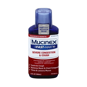 Reckitt Benckiser Inc Mucinex Cough and Cold Medicine - Cough and Cold Congestion, Mucinex, Adult, Liquid, 6 oz. - 63824-0540-66