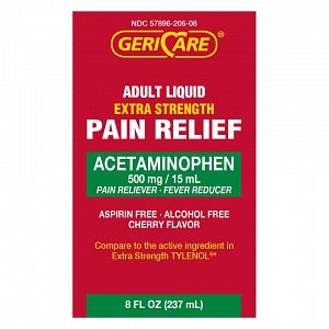 Geiss, Destin & Dunn Infant's Pain and Fever Oral Suspension - Adult Acetaminophen, 500 mg/15 mL Liquid, 8 oz. - 57896-0206-08