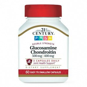 21st Century Glucosamine 500 mg + Chondroitin 400 mg Capsules - Glucosamine 500 mg and Chondroitin 400 mg Capsule, 60/Bottle - 7-4098522310-7