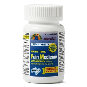 Geri-Care Pharmaceuticals Acetaminophen PM Extra-Strength Caplets - Acetaminophen PM Extra-Strength Caplets, 500 mg, 100/Bottle - 57896-0224-01