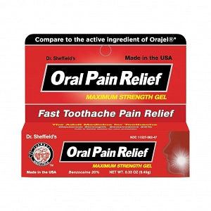 Sheffield Pharmaceuticals Benzocaine Oral Pain Relief - Benzocaine 20% Gel, 0.33 oz. Tube - 02303024