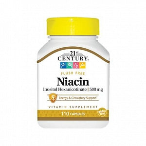 21ST Century Scientific, Inc Niacin Flush-Free Supplement - Niacin Flush-Free Capsule, 500 mg, 110/Bottle - 40985-0270-89