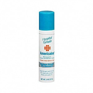 Medtech Products Inc Americaine Benzocaine Topical Anesthetic Aerosol Spray - Americaine 20% Benzocaine Topical Anesthetic Aerosol Spray, 2 oz. - 63736-0378-02