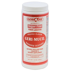 Geri-Care Pharmaceuticals Fiber Powder - Sugar-Free Orange Psyllium Powder, 10 oz. - 57896-0491-10