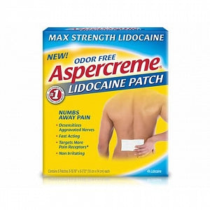 Chattem Aspercreme Lidocaine Pain Relieving Patch - Aspercreme Lidocaine 4% Pain Relieving Patch, 5/Box - 0-41167-05840-4