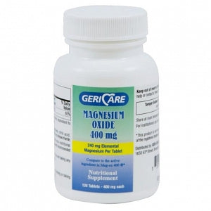 Geri-Care Pharmaceuticals Magnesium Oxide Tablets - Magnesium Oxide Tablet, 400 mg, 120/Bottle - 57896-0634-12