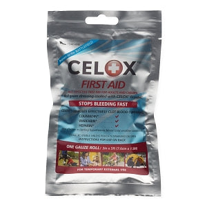 Medtrade Products Celox Hemostatic - Celox Hemostatic Gauze Roll, 5' x 3" - 0711GZR