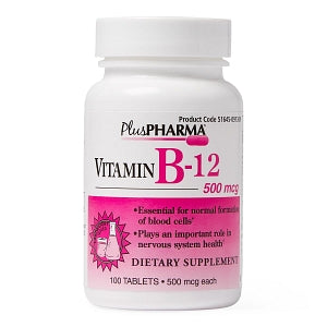 Gemini Pharmaceuticals Vitamin B-12 Tablets - Vitamin B-12 Tablet, 500 mcg, 100/Bottle - 51645-0913-01