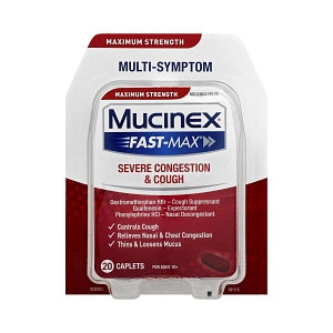 Reckitt Benckiser Inc Mucinex Cough and Cold Medicine - Cough and Cold Congestion, Mucinex, Adult, Caplet, 20/Box - 63824-0193-20