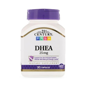 21ST Century Healthcare, Inc. DHEA Tablets - DHEA Caplet, 25 mg, 90/Bottle - 21177-9