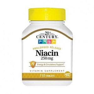 21ST Century Healthcare, Inc. Niacin Oral - Niacin Tablet, Time-Release, 250 mg, 110/Bottle - 7-40985-22849-4