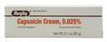 Rugby Capsaicin Cream - Capsaicin 0.025% Cream, 60 g Tube - 00536-2525-25