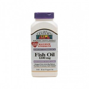 21ST Century Healthcare, Inc. Fish Oil Softgels - Fish Oil Softgel, 1, 200 mg, 90/Bottle - 740985270264