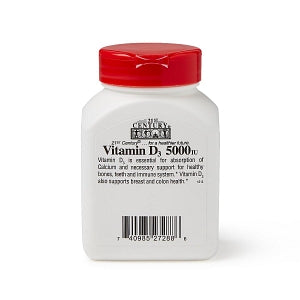 21st Century Healthcare Vitamin D-3 Tablets - Vitamin D-3 Tablet, 5, 000 IU, 110/Bottle - 7-4098527288-6