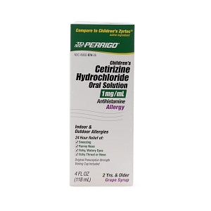 Perrigo Cetirizine Syrup - Allergy Relief, Cetirizine, 1 mg / mL, 4 oz. Syrup. - 45802-0974-26