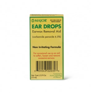 Major Pharmaceutical Ear Wax Drops - Carbamide Peroxide 6.5% Ear Drops, 15 mL - 00904-6627-35