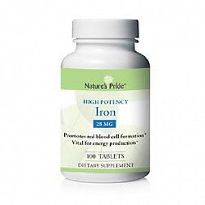 Nature's Bounty Iron Mineral Supplement - Iron Oral Tablet, 27 mg, 100/Bottle - 745617201005