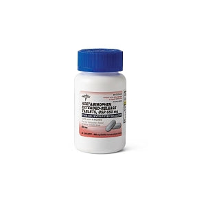 Medline Acetaminophen Extended-Release Caplets - Acetaminophen, 650 mg Extended Release Caplet, 50/Bottle - OTC33350N