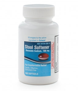 Pl Developments Docusate Sodium Stool Softener - Docusate Sodium Stool Softener, 100 mg, 100 Softgels - 01OSV100TT24-6