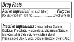 Medline Docusate Sodium Stool Softener - DBD-DOCUSATE SODIUM 100MG TAB 100/BT - OTC42101