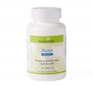 Natures Products Inc Biotin Tablets - Biotin Caplet, 500 mcg, 60/Bottle - 745617501501