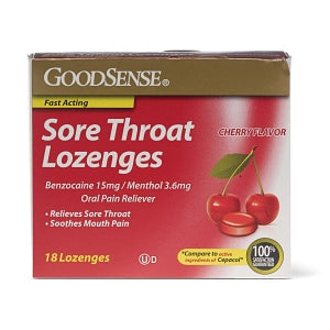 Geiss, Destin & Dunn Sore Throat Lozenges - Sore Throat Lozenges, Cherry, 18/Box - 846036006599