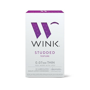 Okamoto Wink Condoms - WINK CONDOM STUDDED 10/BX - 0-28373-51010-0