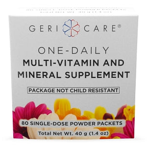 Geri-Care Pharmaceuticals Multivitamin Powder Packets - Multivitamin and Mineral Supplement Powder Packet, 80 Single-Dose Packets / Box - 357896535086