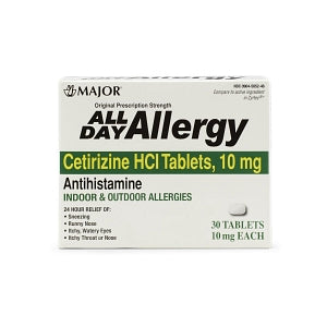 Perrigo Cetirizine Tablets - Cetirizine, 10 mg Tablet, 30/Bottle - 00904-6717-46