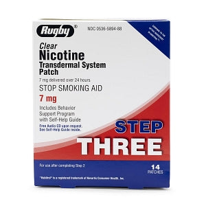 Major Pharmaceuticals Nicotine Patches - Nicotine Patch, 7 mg, 14/Box - 00536-5894-88