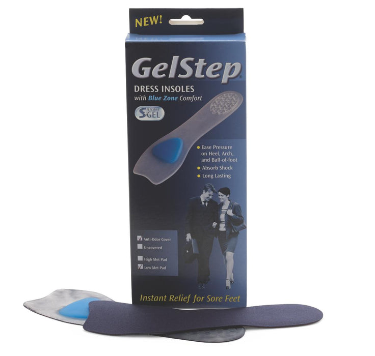 GelStep Dress Shoe Insoles with Low Metatarsal Pad