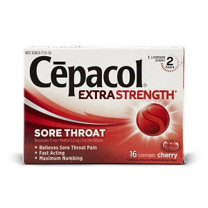 Reckitt Benckiser Cepacol Throat Lozenges - Throat Lozenges, Cepacol, Extra Strength, Cherry, 16/Box - 63824-0713-16