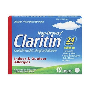 Bayer Healthcare Claritin Tablets - Allergy Tablet, Claritin, 10 mg, 10/Box - 11523-7160-02