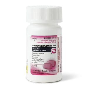 Pl Developments Diphenhydramine HCI Oral Antihistamine - Diphenhydramine HCl Allergy Medication, 25 mg Tablet, 100/Bottle - OTC78101