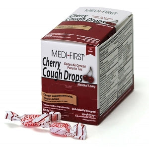 Medique Products Medi-First Cherry Cough Drops - Medi-First Cherry Cough Drops, 50/Box - 47682-0815-50