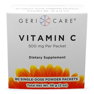 Geri-Care Pharmaceuticals Multivitamin Powder Packets - Vitamin C Supplement Powder Packet, 500 mg, 80 Single-Dose Packets / Box - 357896839086